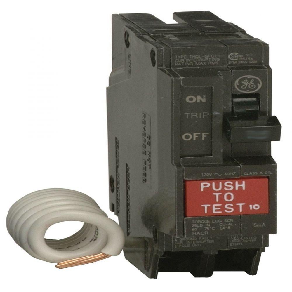 GE Q-Line 20-Amp Single Pole Ground Fault Circuit Breaker ... 20 amp circuit wiring 