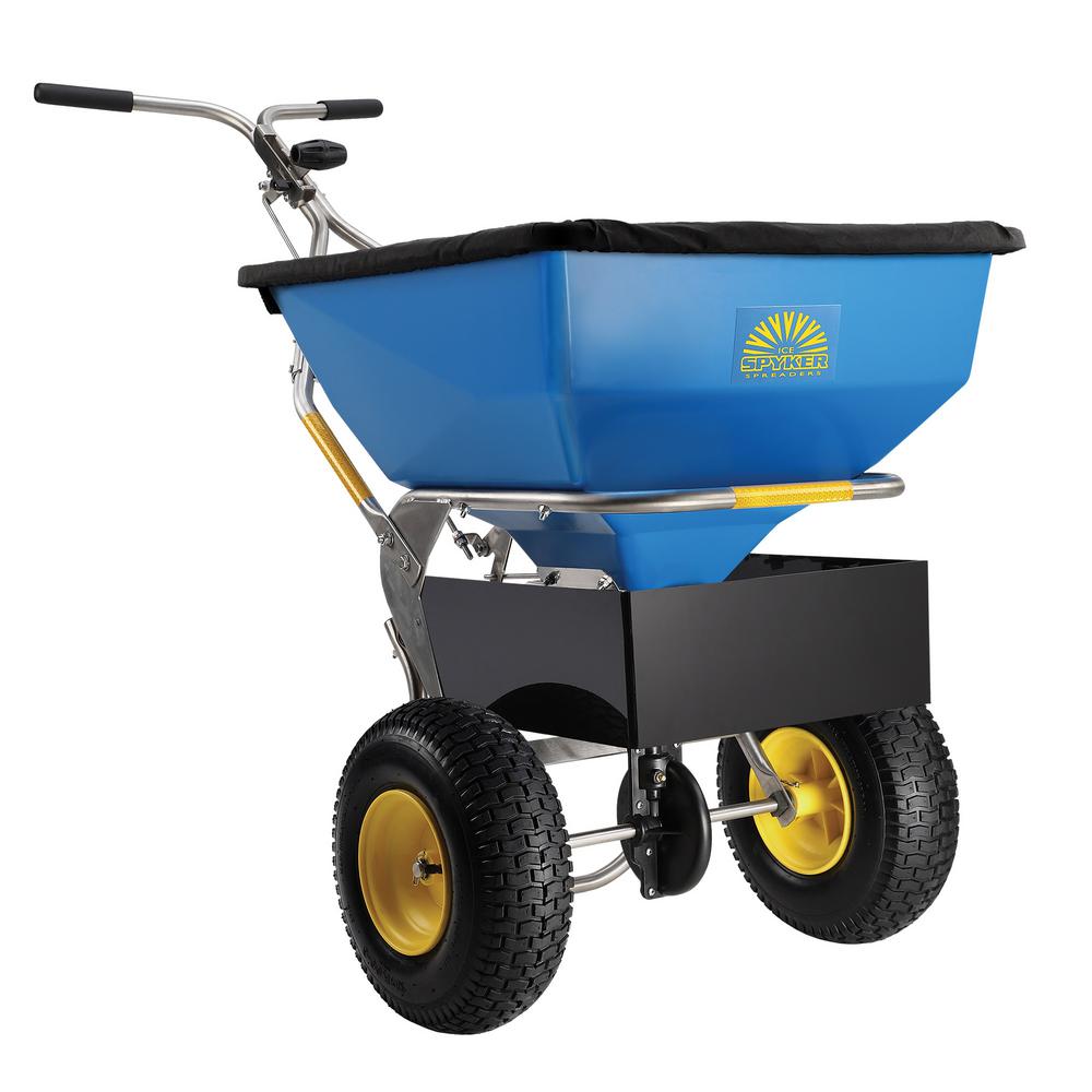 LESCO 80 lbs. Capacity Ice Melt and Salt Spreader with Deflector105821