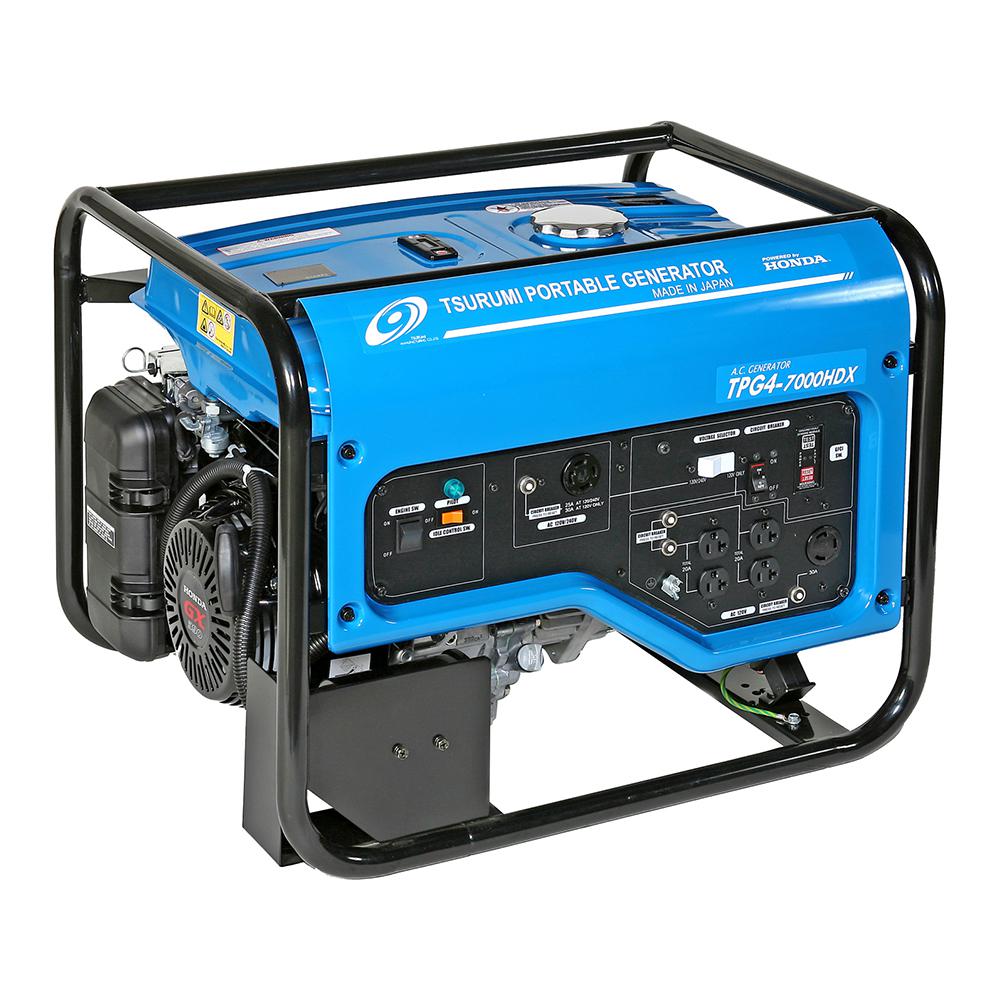 TSURUMI PUMP 6,000 Watt Gasoline Powered Portable Blue Generator with GFCI... by TSURUMI PUMP
