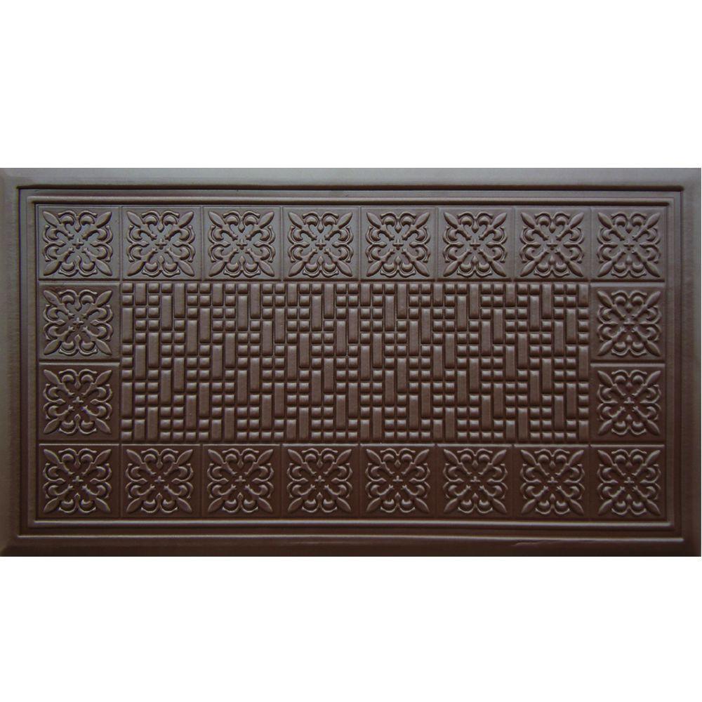 Apache Mills Fleur De Lis Chocolate Comfort Mate 20 In X 36 In