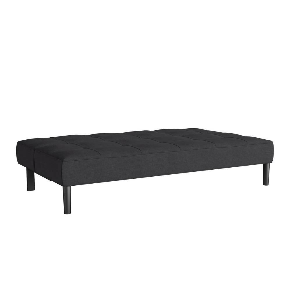 Corliving Yorkton Dark Grey Convertible Futon Sofa Bed With