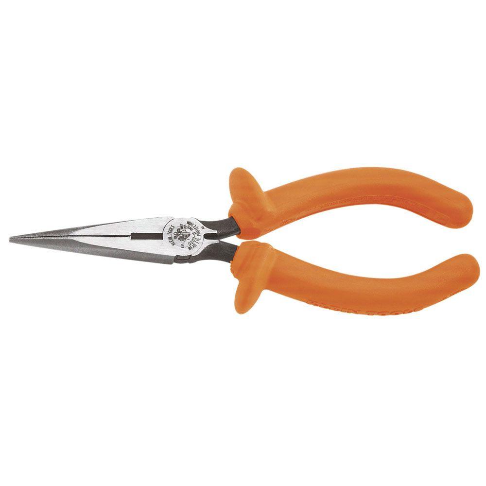 Klein Tools 6 in. Standard LongNose Pliers with SpringD3016C The Home Depot