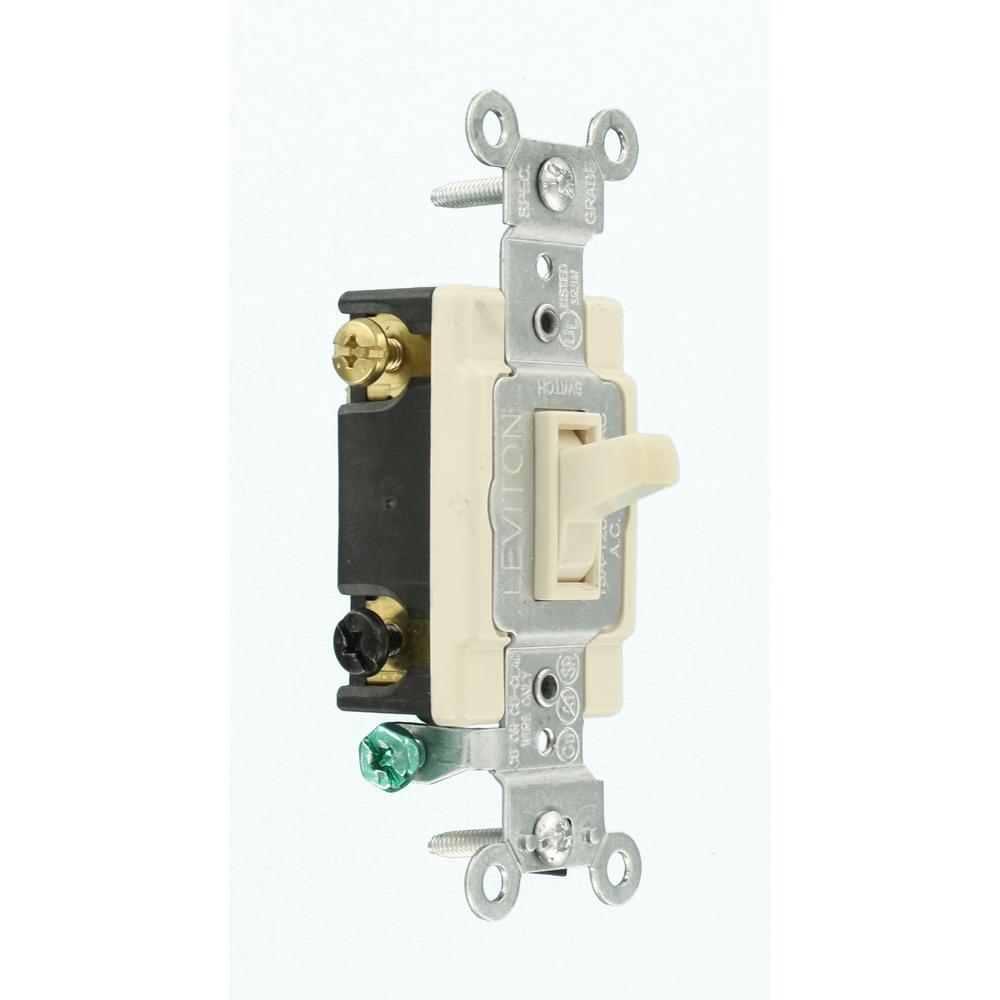 20A NEW Vintage Leviton Bakelite Single-Pole Snap-in Toggle Switch 3//4HP Blade