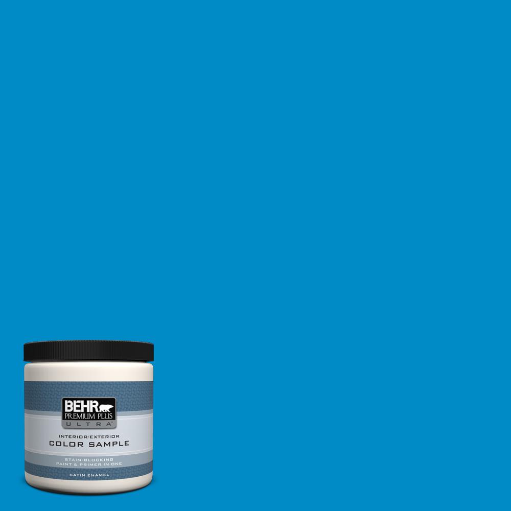 BEHR Premium Plus Ultra 8 Oz MQ4 57 Celebration Blue Satin Enamel 