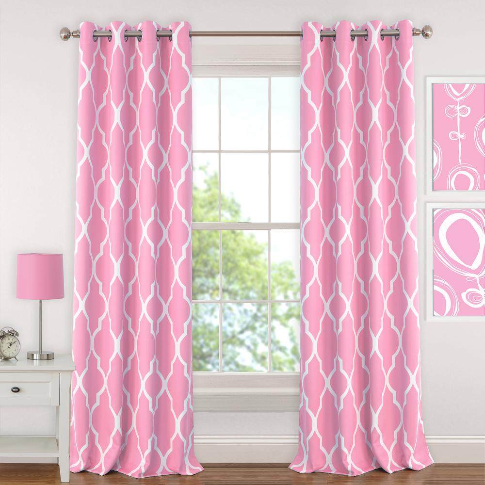 Pink Curtains D Window Treatments The Home Depot Blackout