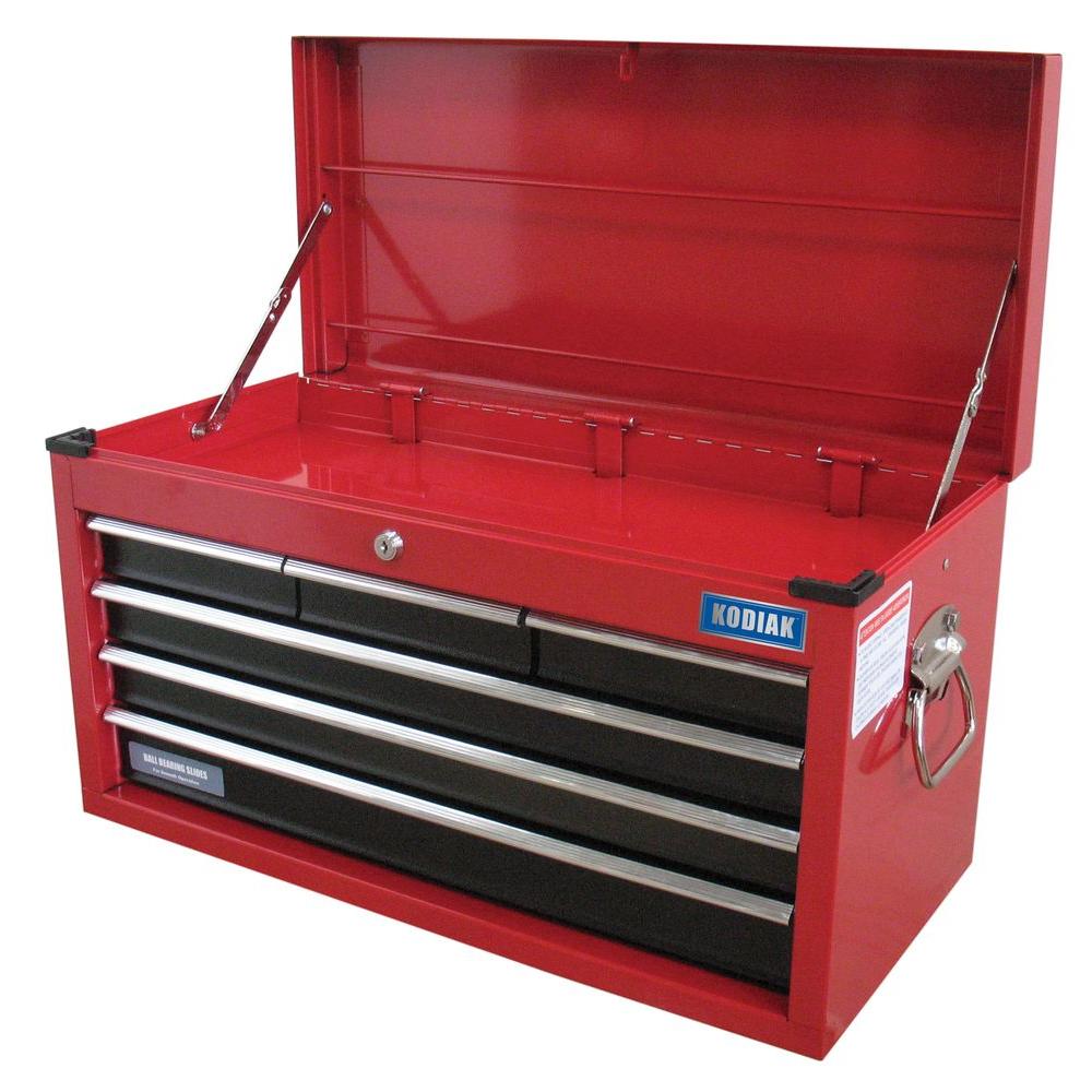 Kodiak 26 In. 6-Drawer Tool Chest In Red-74106 - The Home Depot