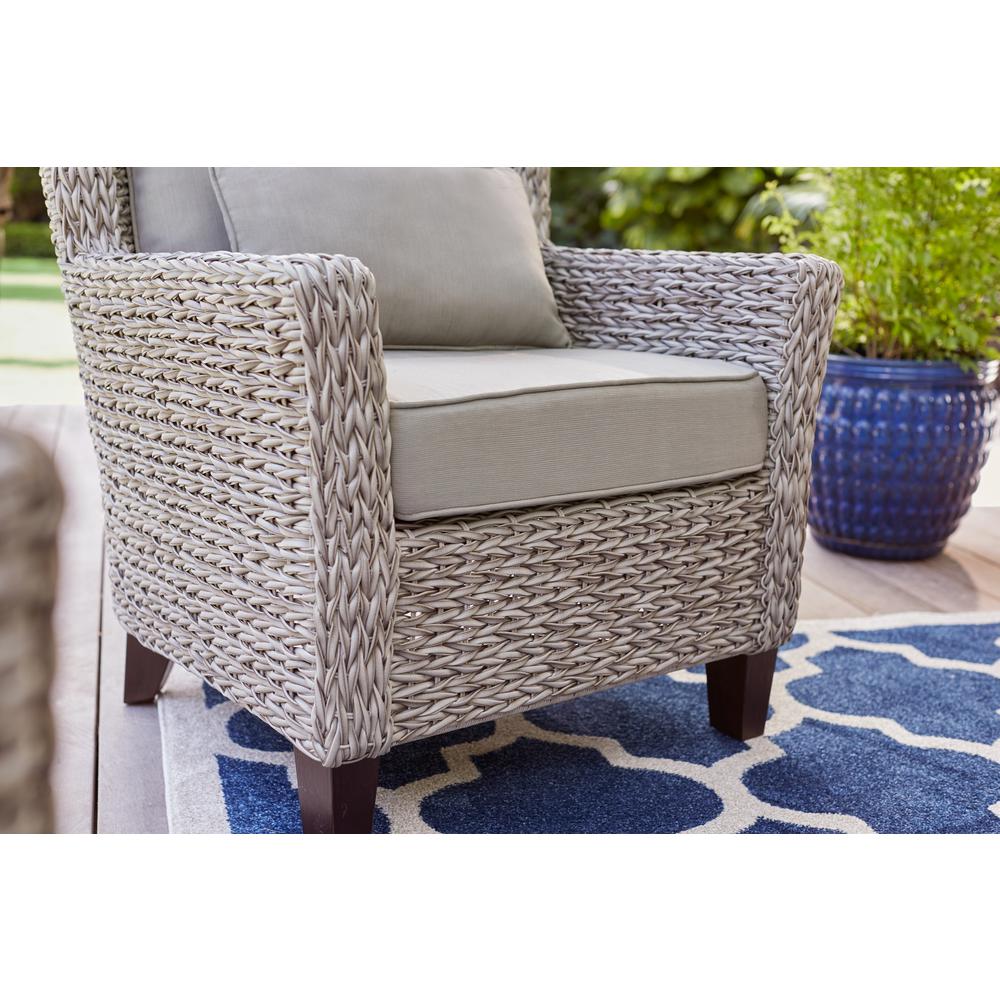 Hampton Bay Megan Grey All Weather Wicker Outdoor Patio Lounge