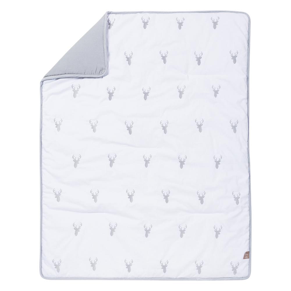 Trend Lab Stag Head 3 Piece Grey White Geometric Polyester Crib