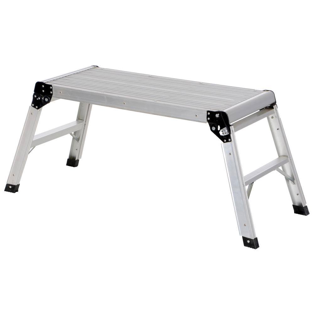 Werner 39 1 2 In X 12 In X 20 9 16 In Aluminum Work Platform With   Vestil Step Stools Afsp 2 64 1000 