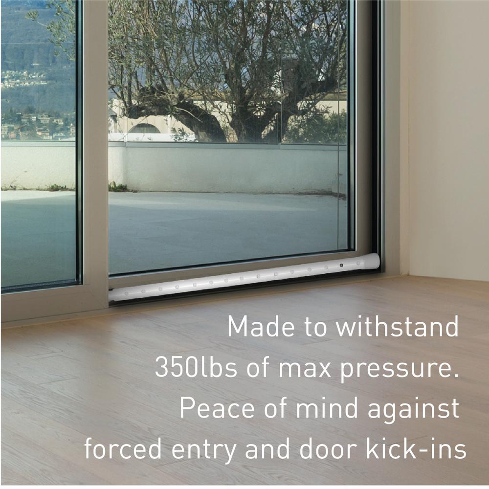 Securityman 2 In 1 Adjustable Door Knob Jammer Sliding Patio Door Security Bar Constructed Of 43 In Tall High Grade Iron Securitybar The Home Depot
