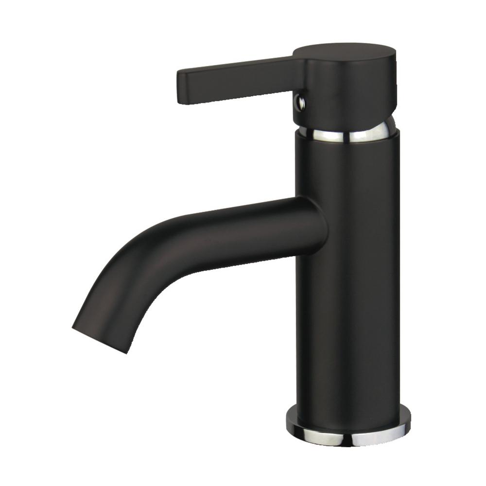 Kingston Brass Single Hole SingleHandle Bathroom Faucet in Matte Black