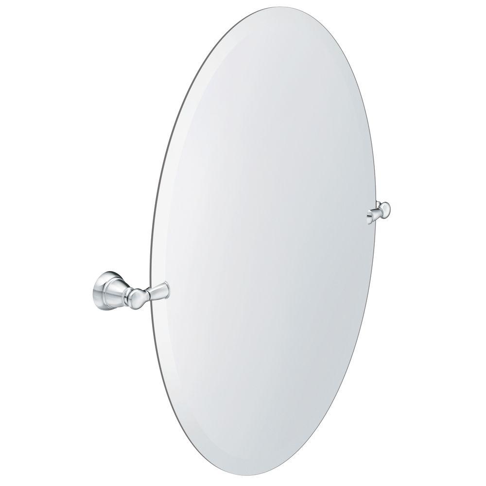 MOEN Glenshire 26 in. x 22 in. Frameless Pivoting Wall Mirror in Chrome