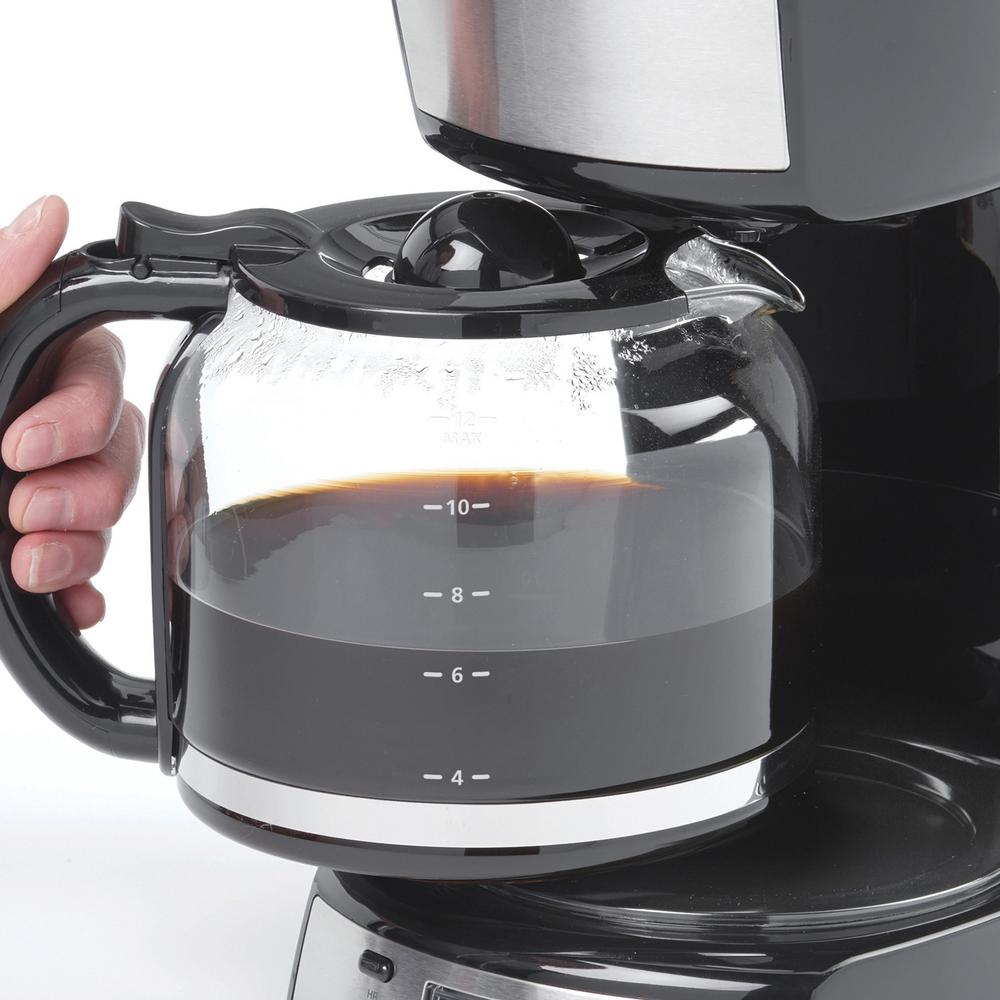 Betty Crocker 12Cup Programmable Silver Drip Coffee Maker with