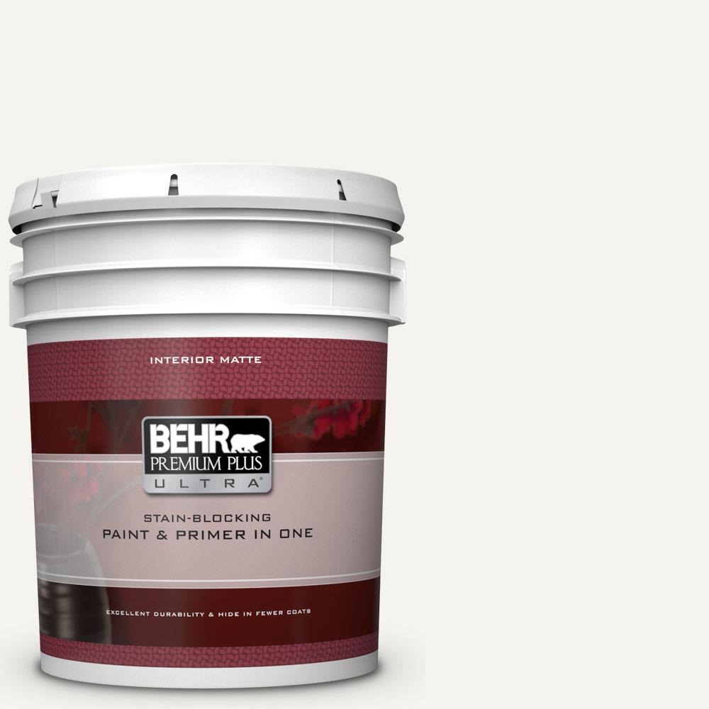 Behr Premium Plus Ultra 5 Gal Pwn 10 Decorator White Matte Behr Premium Plus Ultra 5 Gal Pwn 10 Decorator White Matte Interior Paint