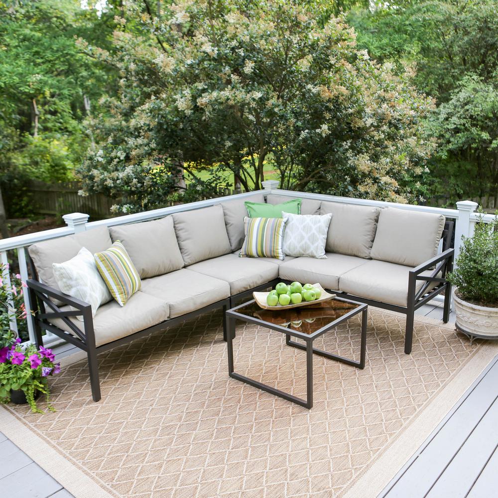 Outdoor Sectionals Lounge Furniture The Home Depot Outdoor Sectionals Lounge
