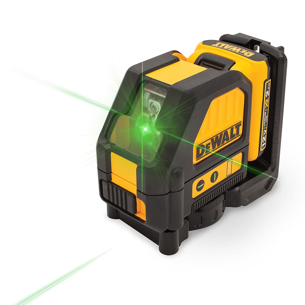 Dewalt 12 Volt Max Lithium Ion Green Cross Line Laser Level