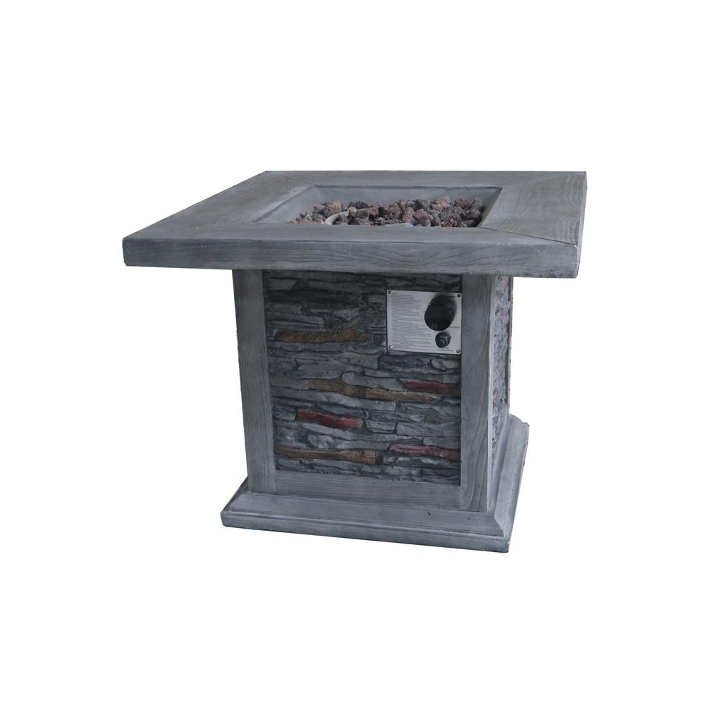 Crawford Burke Guanacaste 299 In Square MGO Gas Outdoor Fire Pit