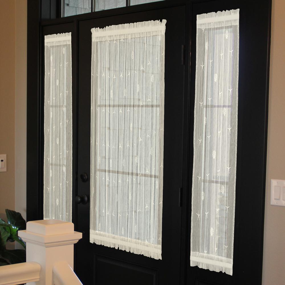 Heritage Lace Sand Shell 45 In W X 63 L In Door Panel In Ecru