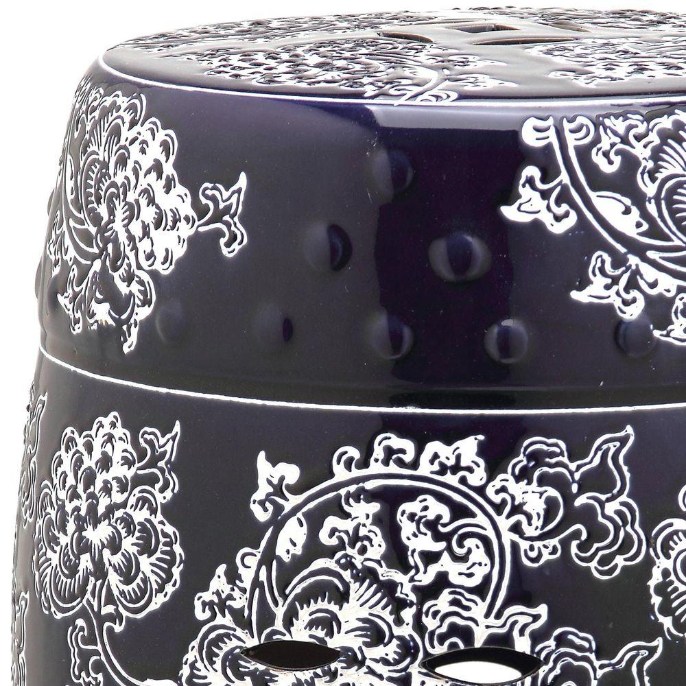 Safavieh Midnight Flower Navy White Ceramic Garden Stool Acs4547a The Home Depot - Navy Metal Garden Stool Safavieh Midnight Flower Navy White Ceramic Garden Stool Acs4547a The Home Depot - Navy Metal Garden Stool