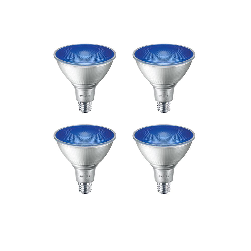 90-Watt Equivalent PAR38 LED Flood Blue (4-Pack)