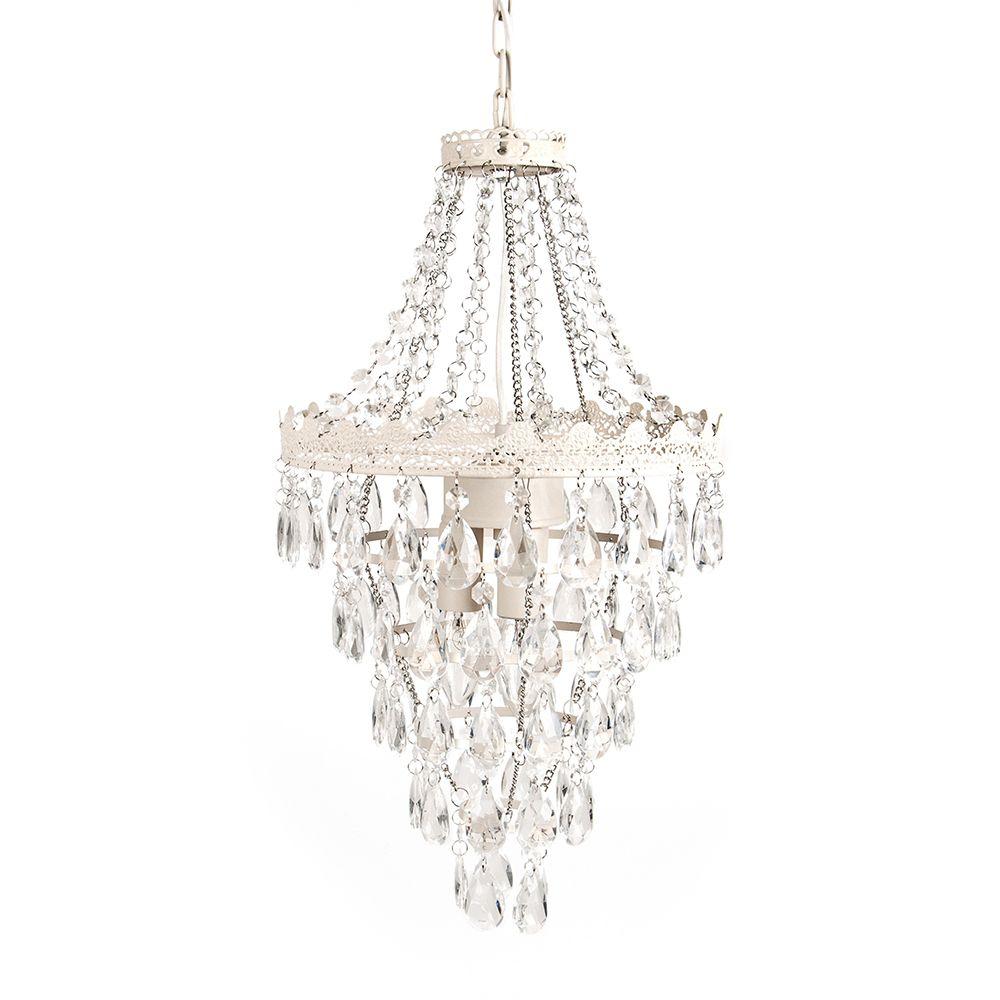 Tadpoles 1-Light Antique White Diamond Pendant Lamp Chandelier-CPLAPL010 - The Home Depot