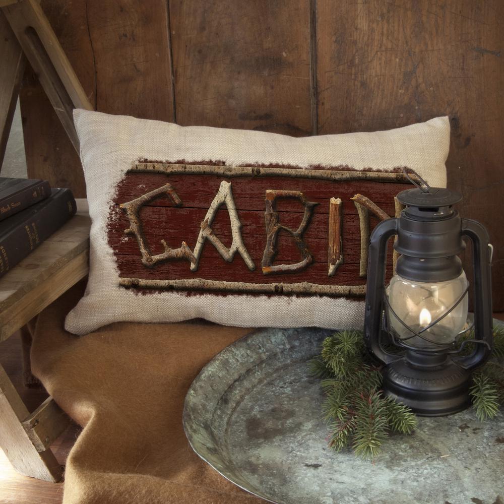 Heritage Lace Canoe Rental Lodge Hollow 12 X 20 Natural Pillow Cover