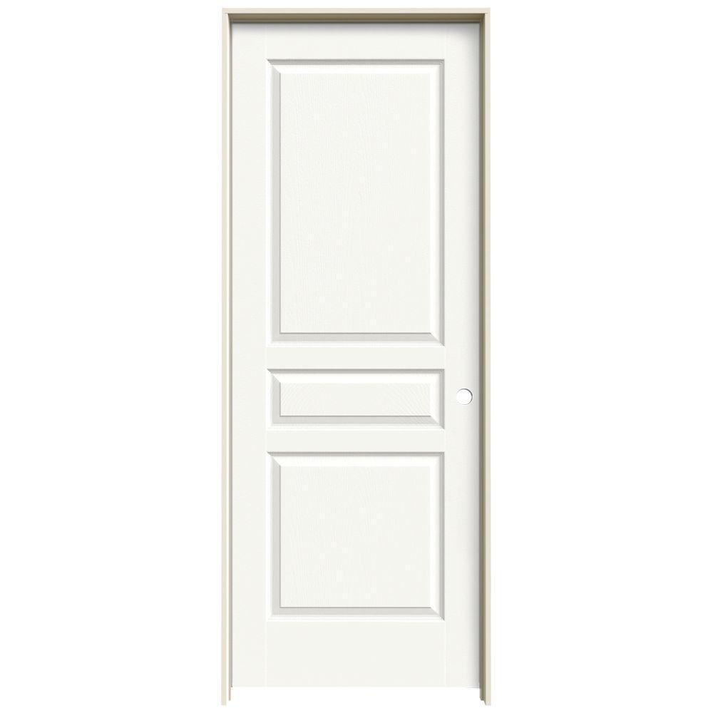 Jeld Wen 36 In X 80 In Avalon White Painted Left Hand Textured Hollow Core Molded Composite Mdf Single Prehung Interior Door