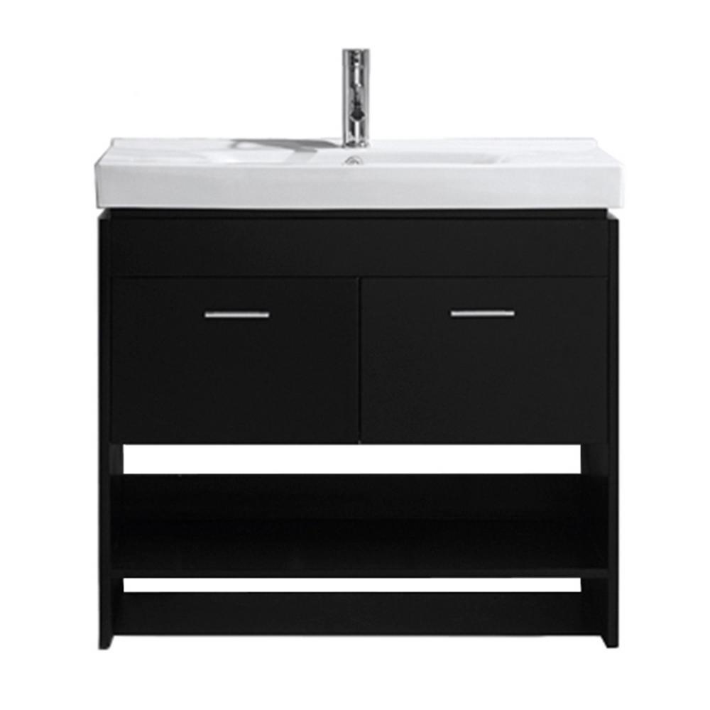 Virtu Usa Antonio 30 In W Bath Vanity Espresso With Ceramic
