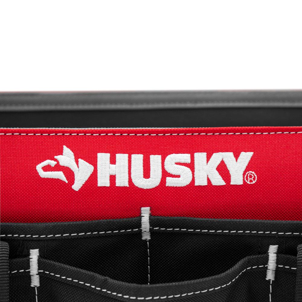 Husky 15/" Open Tool Tote W// Rotating Handle Plastic feet Sturdy**BRAND NEW**