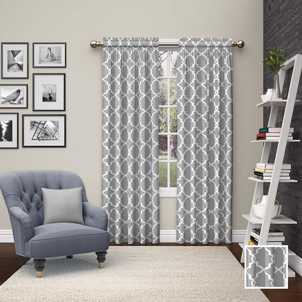 Pairs To Go Pinkney Window Curtain Panels In Charcoal 56 In W X