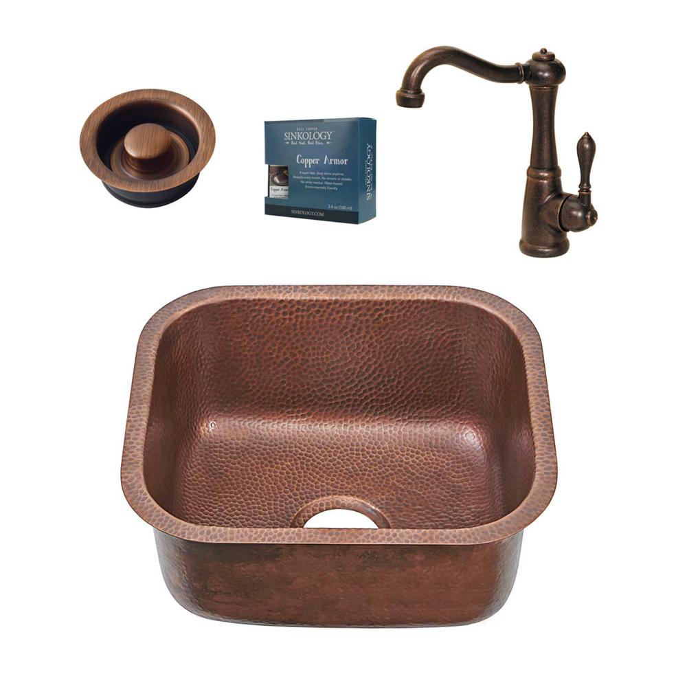 SINKOLOGY Chef Series Sisley AllinOne Undermount 16.5 in. Single Bowl