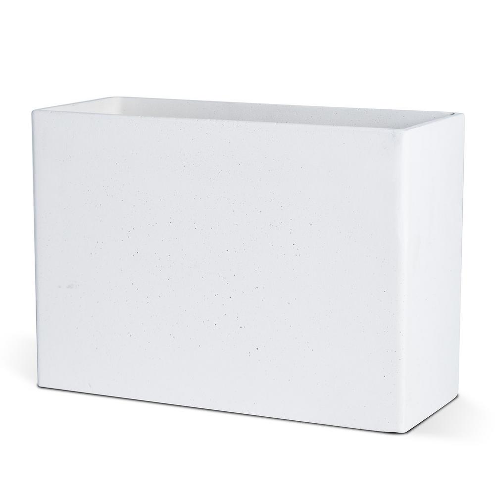 Vasesource 8 in. x 5 in. x 11.5 in. Calm White Neto Rectangular