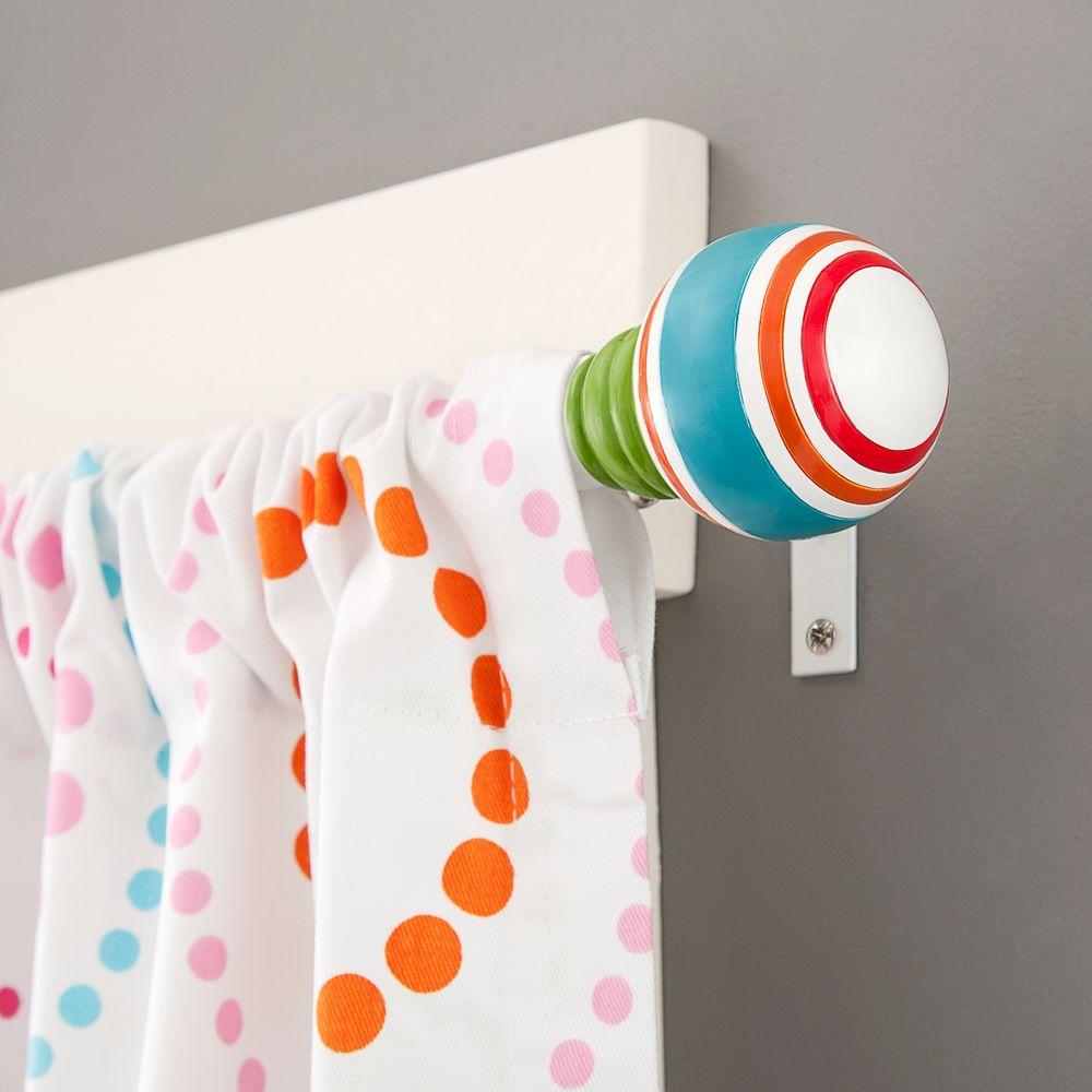 Kenney 48 in. 86 in. Telescoping 5/8 in. Curtain Rod Kit in White