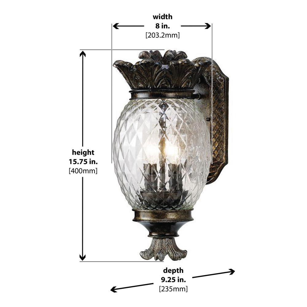 Monteaux Lighting Bronze Outdoor Pinele Coach Light Wall Bronze Outdoor Pinele Coach Light