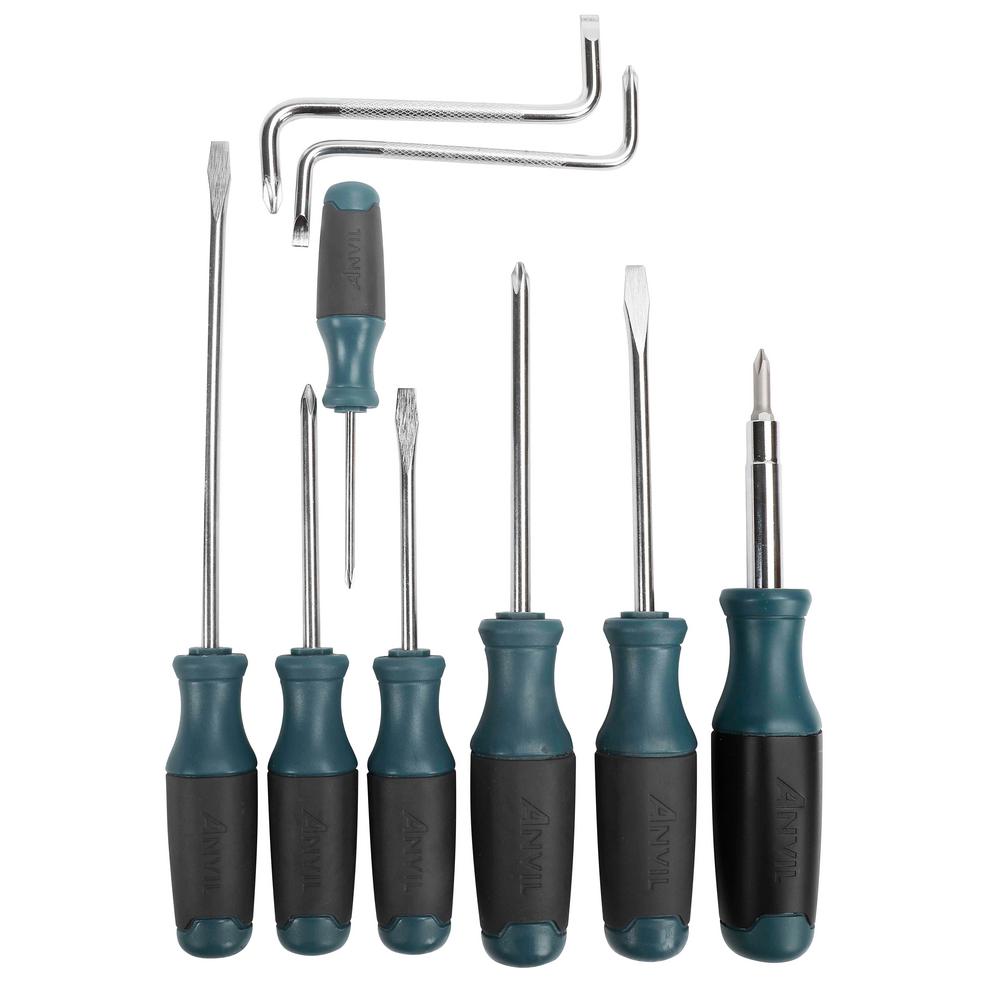 ANVIL Screwdriver Set with 6In1 Screwdriver (9Piece)99660 The Home Depot