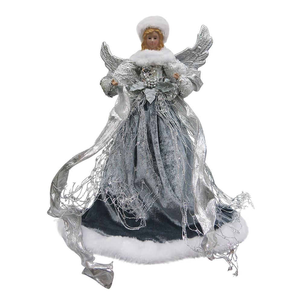 18 In Silver Angel Christmas Tree Topper