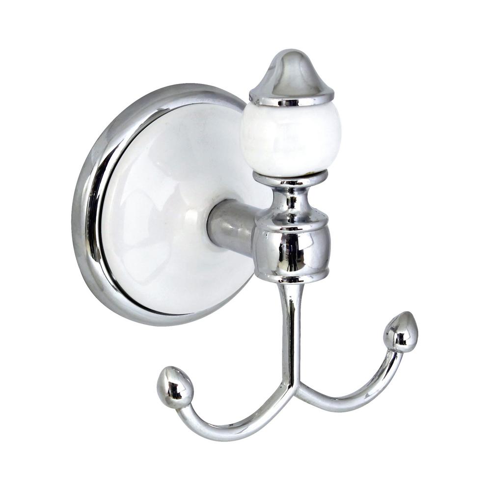 Luxury home depot towel hooks White Stainless Steel Mounting Hardware Towel Hooks Bathroom The Home Depot
