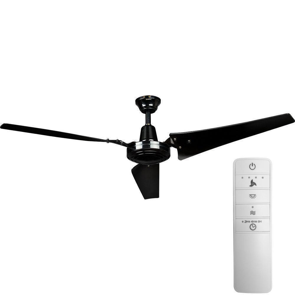 Hampton Bay Industrial 60 In Indoor Black Smart Ceiling Fan With