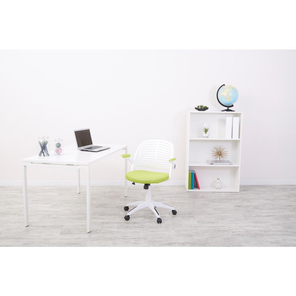 Osp Home Furnishings Tyler White And Green Office Chair