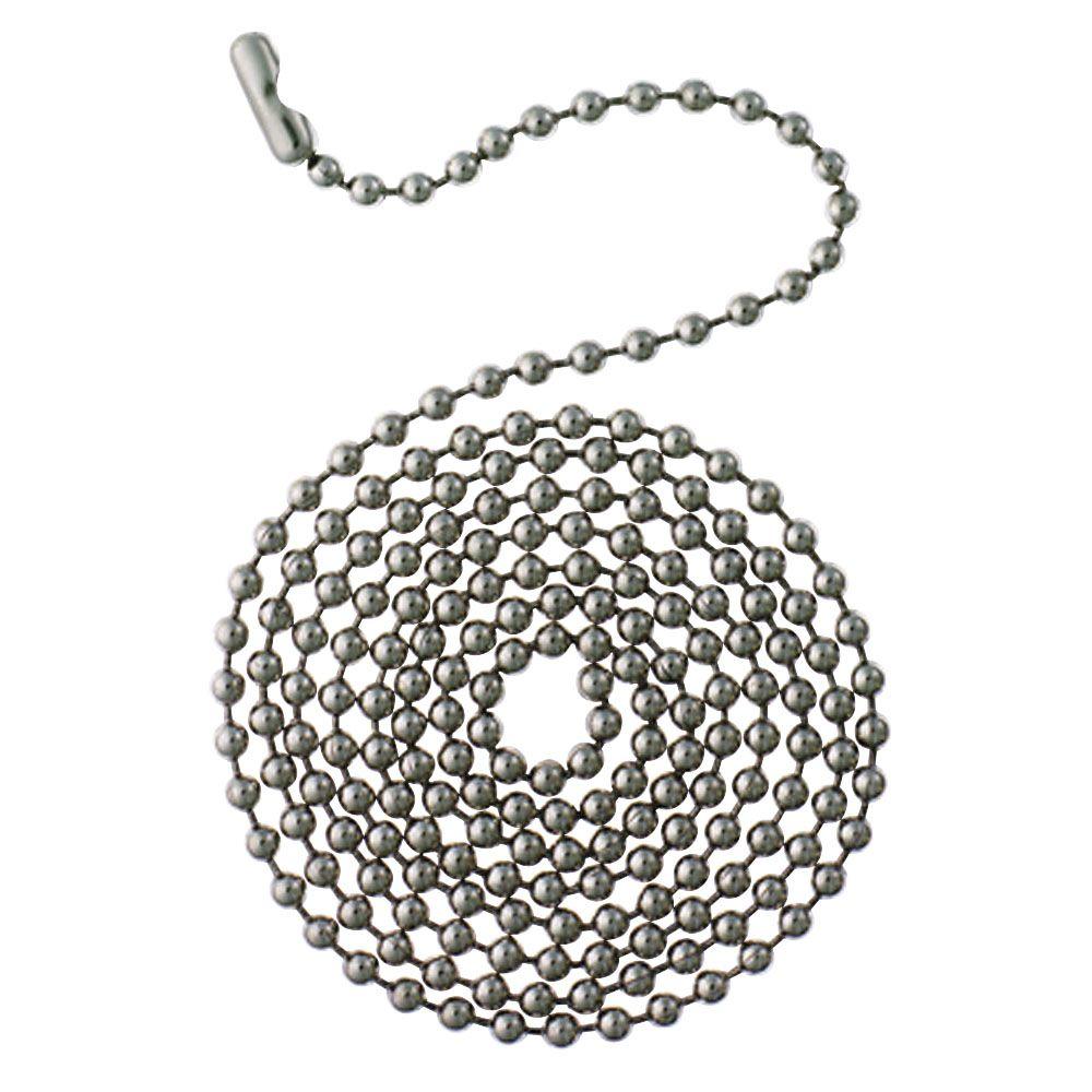 Commercial Electric 12 Ft Chrome Beaded Chain With Connector