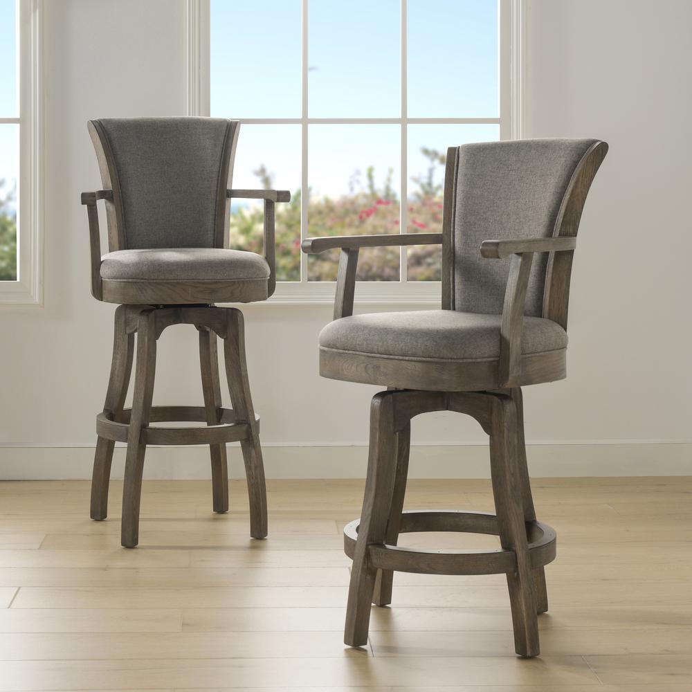 Jennifer Taylor Home Williams 30 Swivel Bar Stool with Armrests