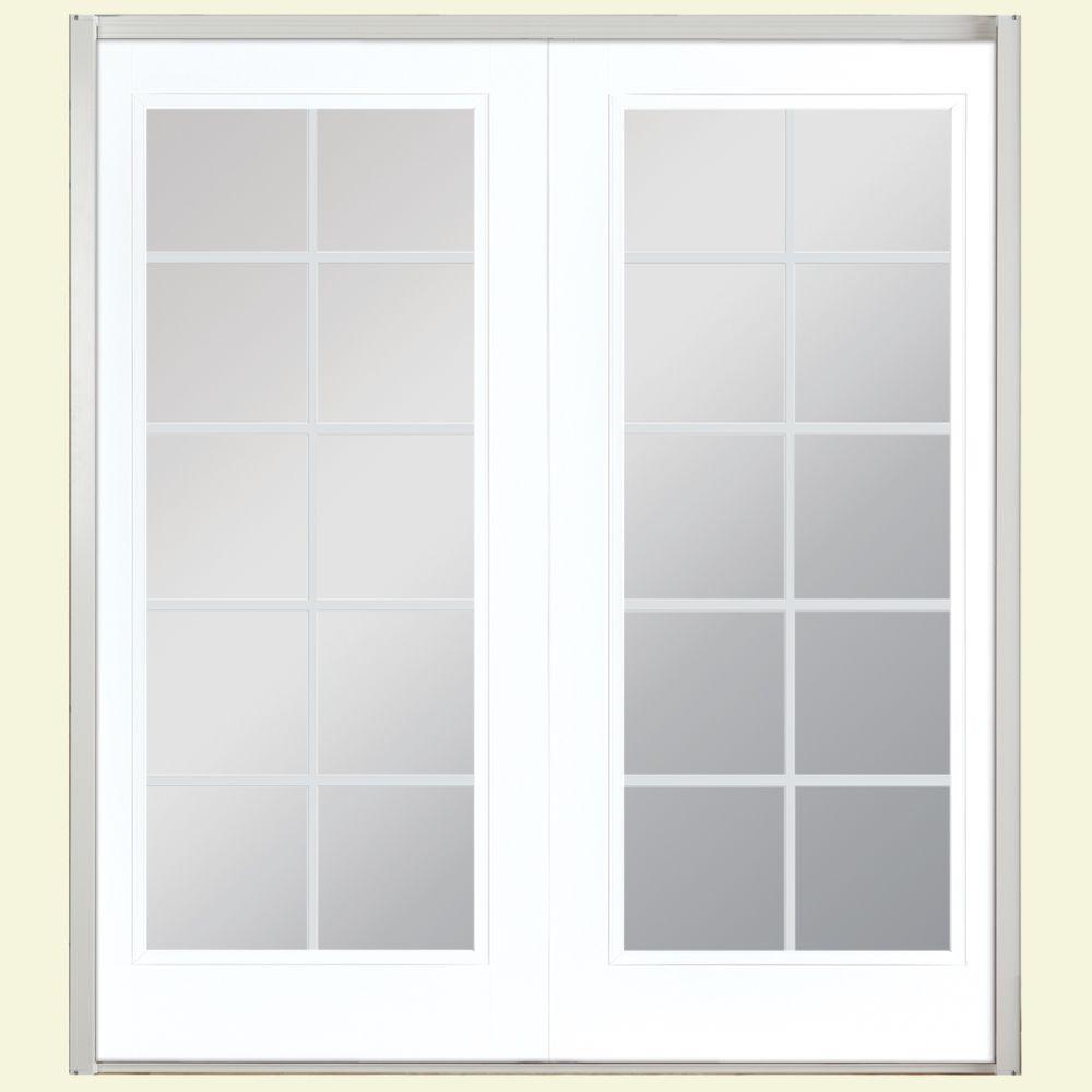Unfinished Patio Doors Exterior The Home Depot 60 In X 80 Ultra White Prehung Left Hand Inswing 10