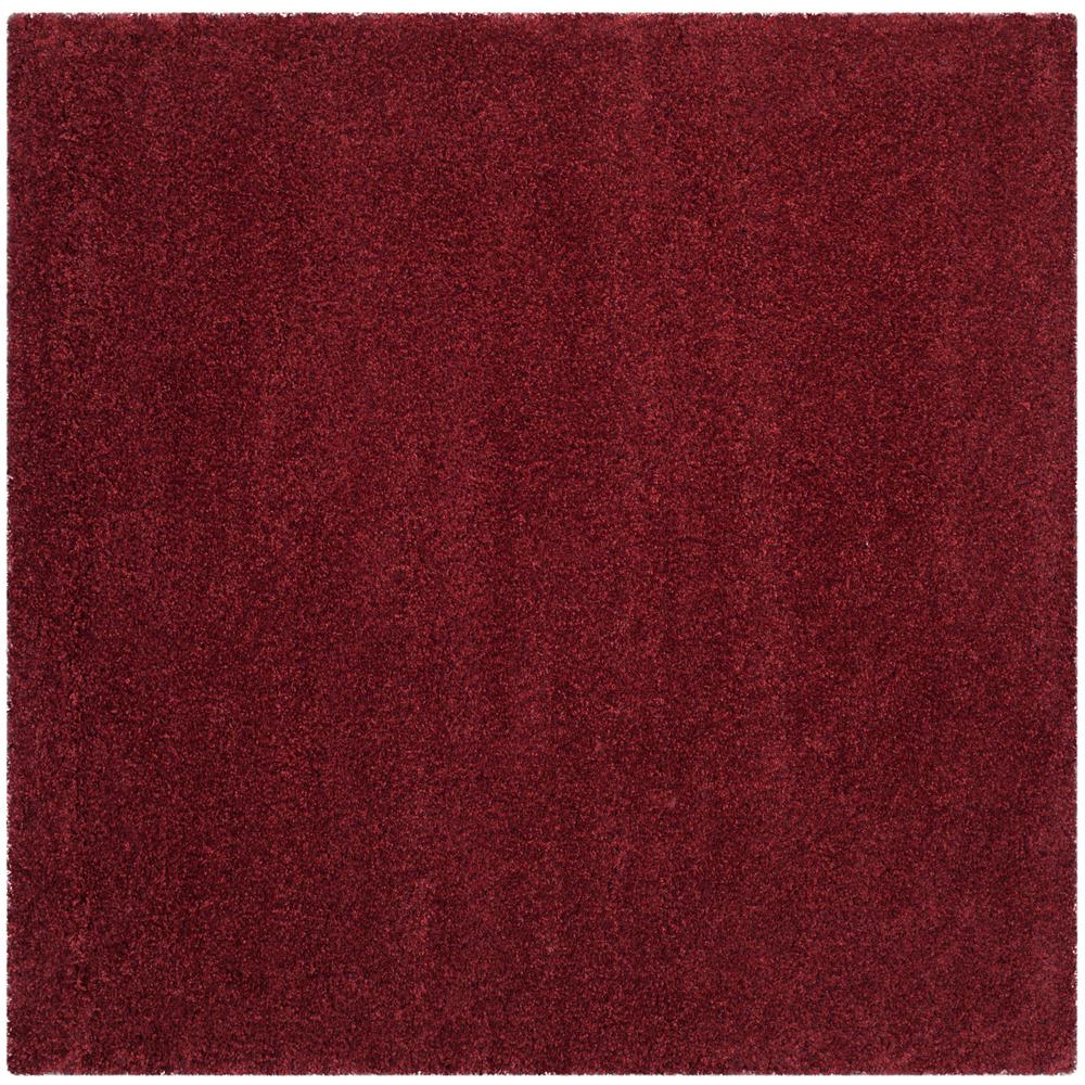 Safavieh Santa Monica Shag Maroon 6 ft. 7 in. x 6 ft. 7 in. Square Area ...