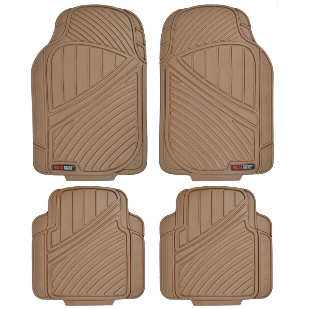 Motor Trend FlexTough MT-774 Beige Heavy Duty 4 Piece All Weather ...