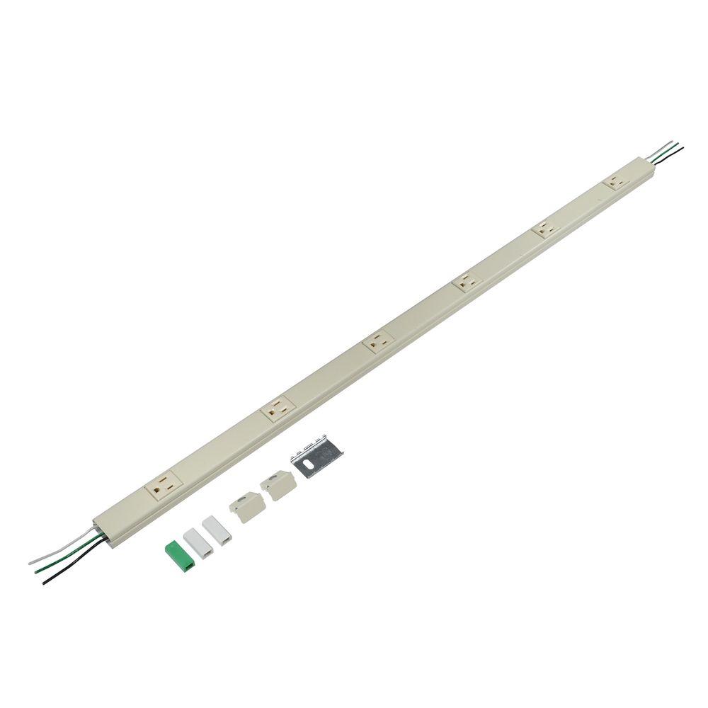 Legrand Wiremold Plugmold 3 Ft 6 Outlet Hardwire Strip Ivory 6 Outlet Hardwire Strip Ivory