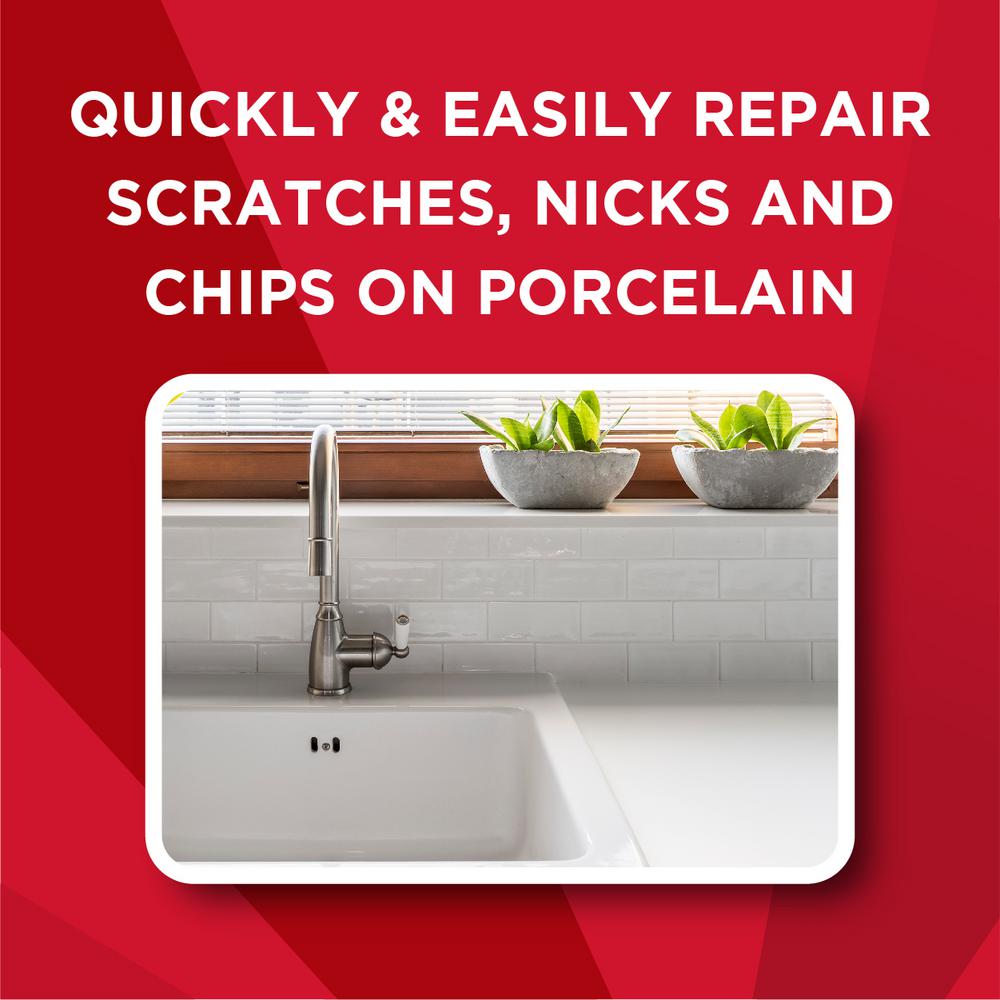 Magic Porcelain Chip Fix Repair For Tubs And Sink 3007 The Home Depot - Bathroom Sink Paint Repair