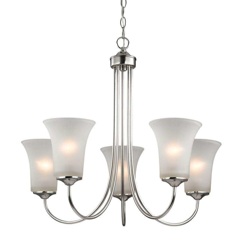 An Lighting Charleston 5 Light Brushed Nickel Chandelier An Lighting Charleston 5 Light Brushed Nickel Chandelier