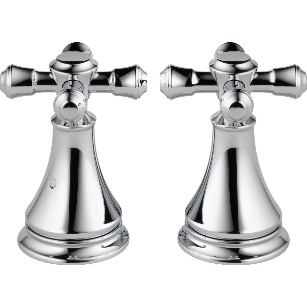 Delta Pair of Cassidy Metal Cross Handles for Roman Tub Faucet in ...