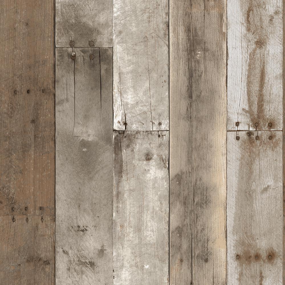 Tempaper Weathered Repurposed Wood Wallpaper Re504 The Home Depot
