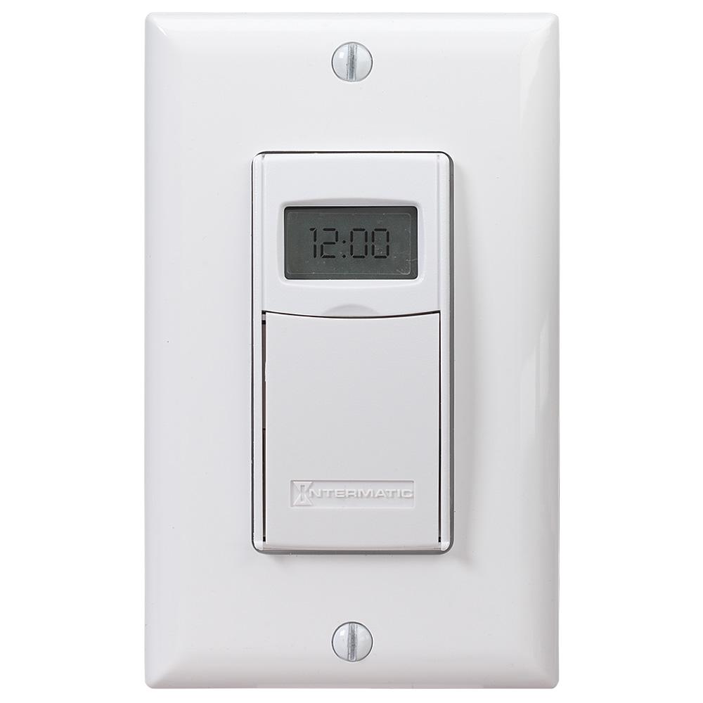 Intermatic 15 Amp 7 Day Indoor In Wall Astronomic Digital Timer White St01k The Home Depot